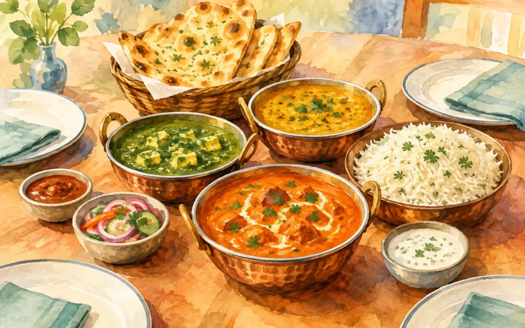 Indian Takeaway Family Order Example for 4